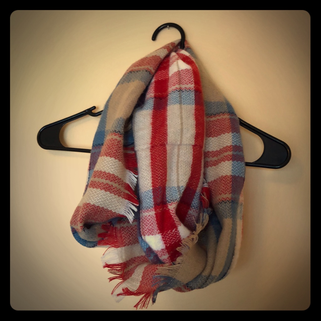 Red White  Blue Infinity Scarf
